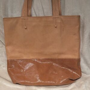 Ann Taylor Tan and Brown Tote Bag
